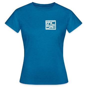 EPIC SHIT - Women's T-Shirt - antique blue sapphire heather - Front - AI Model Female 172 dark (172cm)