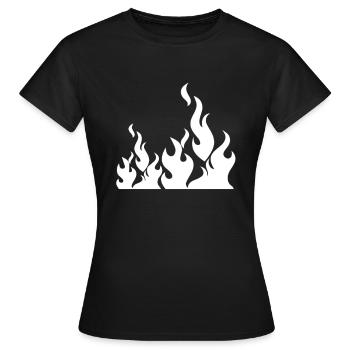 Flames blazingly impressive - Women's T-Shirt - black - Front - AI Model Female 172 dark (172cm)
