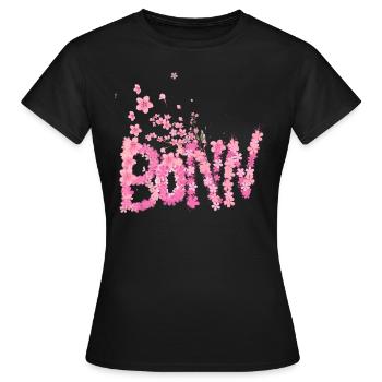 fleur de cerisier,fleurs,fleur,fleur - T-shirt Femme - noir - Devant - AI Model Female 172 dark (172cm)