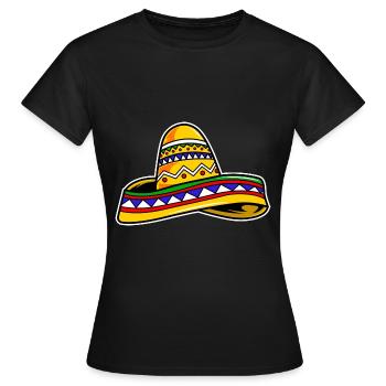 Cartoon sombrero - Women's T-Shirt - black - Front - AI Model Female 172 dark (172cm)