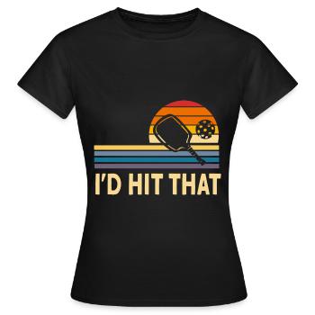 Federball - Frauen T-Shirt - Schwarz - Vorne - AI Model Female 172 dark (172cm)