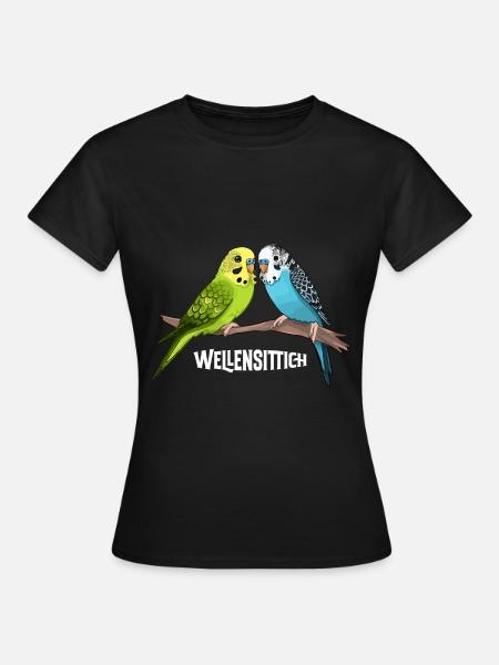Wellensittich - Frauen T-Shirt - Schwarz