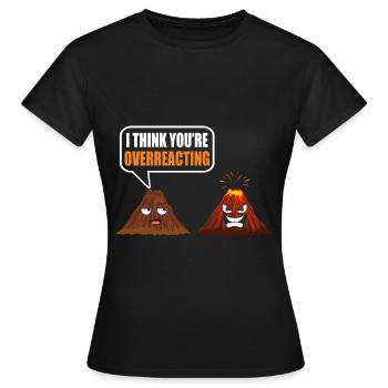volcano - Women's T-Shirt - black - Front - AI Model Female 172 dark (172cm)