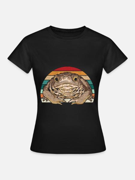 Retro Kröte - Frauen T-Shirt - Schwarz