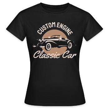 Voiture classique - T-shirt Femme - noir - Devant - AI Model Female 172 dark (172cm)