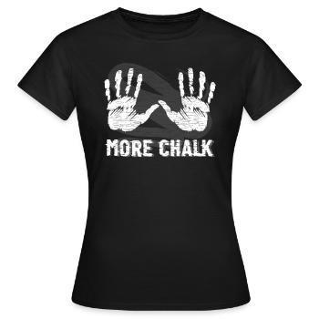 More Chalk Bouldern Boulderer Klettern - Frauen T-Shirt - Schwarz - Vorne - AI Model Female 172 dark (172cm)