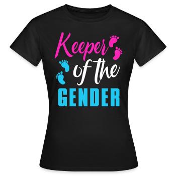 Keeper Of The Gender - Women's T-Shirt - black - Front - AI Model Female 172 dark (172cm)