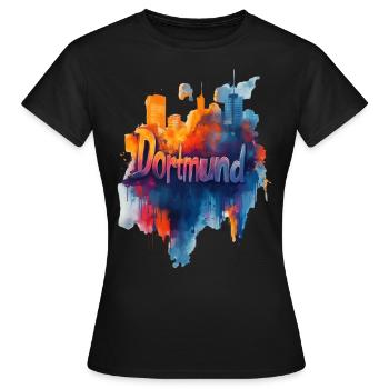 Dortmund - Frauen T-Shirt - Schwarz - Vorne - AI Model Female 172 dark (172cm)