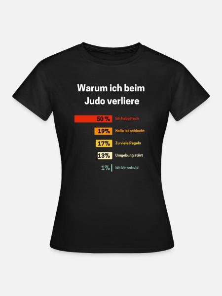 Warum ich beim Judo verliere Judoka - Frauen T-Shirt - Schwarz