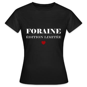 Forain foraine - T-shirt Femme - noir - Devant - AI Model Female 172 dark (172cm)