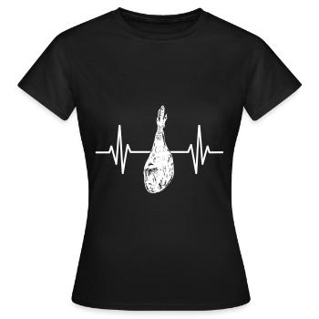 Schinken - Frauen T-Shirt - Schwarz - Vorne - AI Model Female 172 dark (172cm)