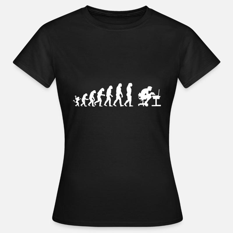 Evolution Computer - Frauen T-Shirt - Schwarz