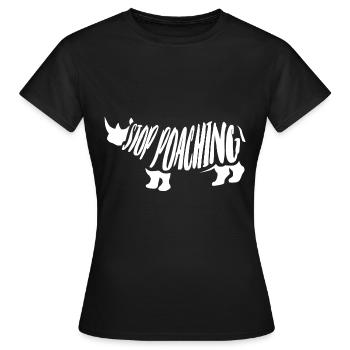 Stop the Wild Animal Advocate Poison - Women's T-Shirt - black - Front - AI Model Female 172 dark (172cm)