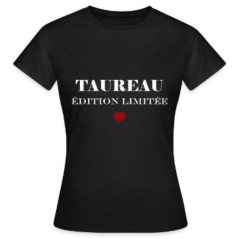 Taureau - T-shirt Femme - noir - Devant - AI Model Female 172 dark (172cm)
