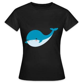 wal - Frauen T-Shirt - Schwarz - Vorne - AI Model Female 172 dark (172cm)