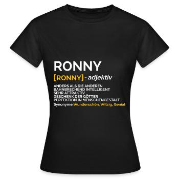Ronny - Frauen T-Shirt - Schwarz - Vorne - AI Model Female 172 dark (172cm)