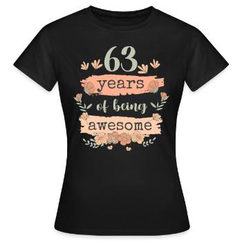 63 années d’anniversaire de cadeau en disant drôle - T-shirt Femme - noir - Devant - AI Model Female 172 dark (172cm)