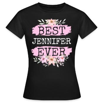 Jennifer Nom du cadeau Anniversaire - T-shirt Femme - noir - Devant - AI Model Female 172 dark (172cm)