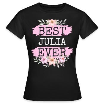 Julia Geschenk Name Geburtstag - Frauen T-Shirt - Schwarz - Vorne - AI Model Female 172 dark (172cm)