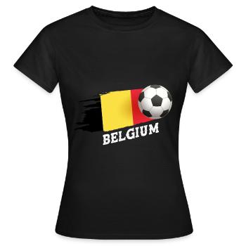 Belgique - T-shirt Femme - noir - Devant - AI Model Female 172 dark (172cm)