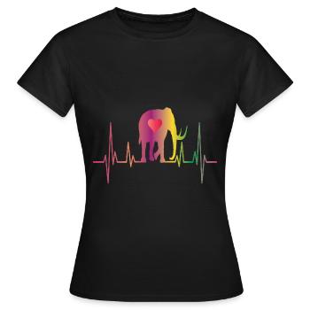 Mammut Ausgestorbener Elefant Geschenk - Frauen T-Shirt - Schwarz - Vorne - AI Model Female 172 dark (172cm)