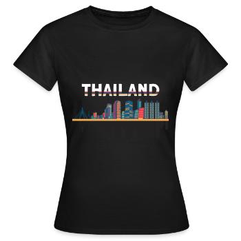 Thailand - Frauen T-Shirt - Schwarz - Vorne - AI Model Female 172 dark (172cm)