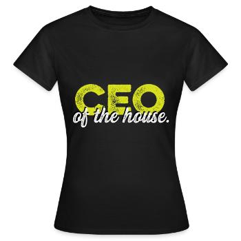CEO des Hauses. Geschäftsmann Gift - Frauen T-Shirt - Schwarz - Vorne - AI Model Female 172 dark (172cm)