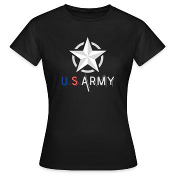 US-Armee - Frauen T-Shirt - Schwarz - Vorne - AI Model Female 172 dark (172cm)