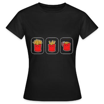 Loss fry artist gift - Women's T-Shirt - black - Front - AI Model Female 172 dark (172cm)
