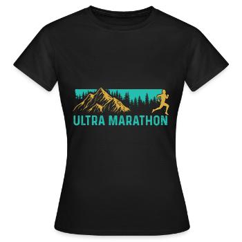 Ultra Marathon Sportler Gift - Frauen T-Shirt - Schwarz - Vorne - AI Model Female 172 dark (172cm)