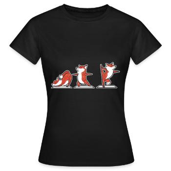 Fox Yoga Professeur de Yoga Poison - T-shirt Femme - noir - Devant - AI Model Female 172 dark (172cm)