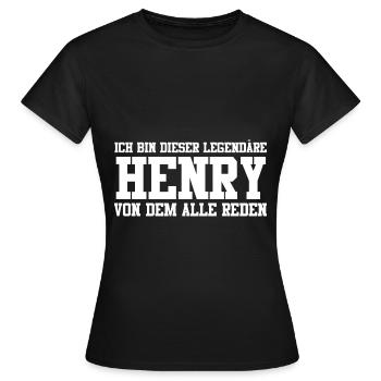 Henry Name Design - Frauen T-Shirt - Schwarz - Vorne - AI Model Female 172 dark (172cm)