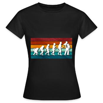 Accordéon Polka Musique Cadeau - T-shirt Femme - noir - Devant - AI Model Female 172 dark (172cm)