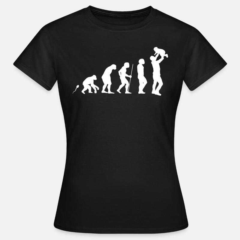 Dad Evolution Fun Shirt - Frauen T-Shirt - Schwarz