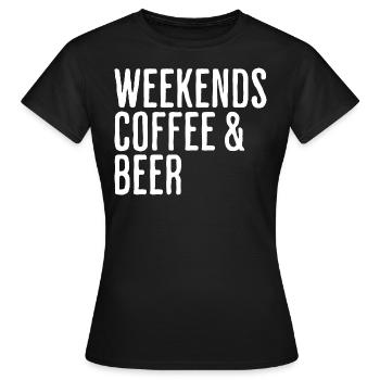 Kaffee- und Bierwochenenden Comedy-Wochenende - Frauen T-Shirt - Schwarz - Vorne - AI Model Female 172 dark (172cm)