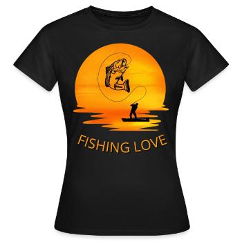 Fisch-Angriff - Frauen T-Shirt - Schwarz - Vorne - AI Model Female 172 dark (172cm)