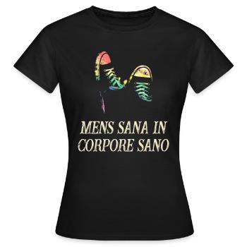 Mens Sana in Corpore Sano - Women's T-Shirt - black - Front - AI Model Female 172 dark (172cm)