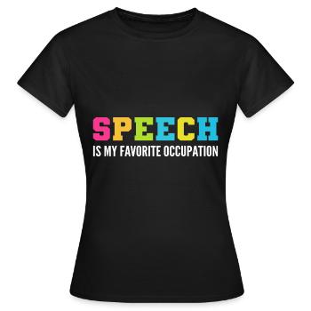 Activité préférée Orthophoniste Cadeau - T-shirt Femme - noir - Devant - AI Model Female 172 dark (172cm)