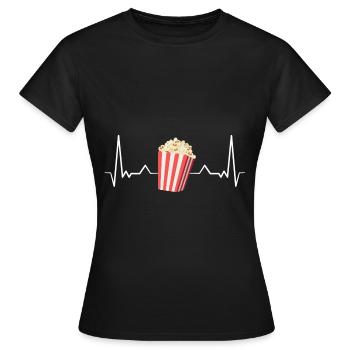 Popcorn - Frauen T-Shirt - Schwarz - Vorne - AI Model Female 172 dark (172cm)