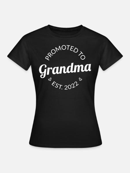 Zur Oma Est. 2022 ich befördert - Frauen T-Shirt - Schwarz