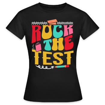 Rock The Test Examen Fin D'Année Enseignant - T-shirt Femme - noir - Devant - AI Model Female 172 dark (172cm)