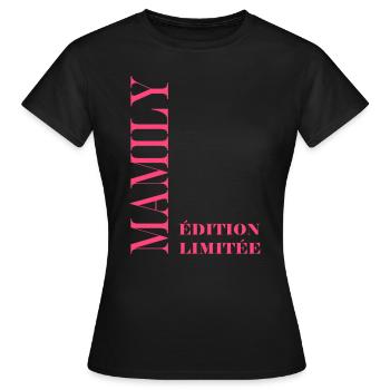 mamily - T-shirt Femme - noir - Devant - AI Model Female 172 dark (172cm)
