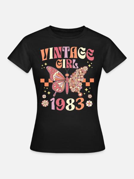 Birthday Party Woman 1983 40 Years Anniversary - Women's T-Shirt - black