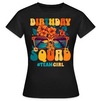 Anniversaire Groupe Filles Fête D'Anniversaire - T-shirt Femme - noir - Devant - AI Model Female 172 dark (172cm)