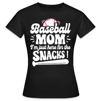 Humor Mom Baseball Supporter - Women's T-Shirt - black - Front - AI Model Female 172 dark (172cm)