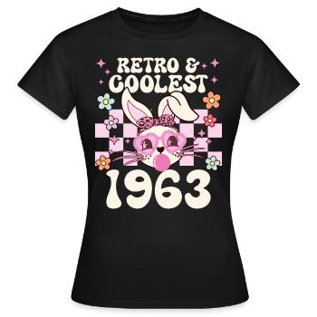 Rétro Cool Fille Née En 1963 60 Ans Anniversaire - T-shirt Femme - noir - Devant - AI Model Female 172 dark (172cm)