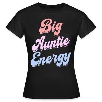 Tante Plein D'Énergie Humour Vie De Tata - T-shirt Femme - noir - Devant - AI Model Female 172 dark (172cm)