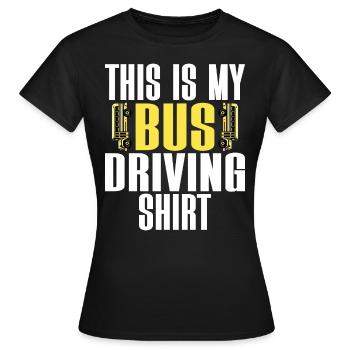 Humour Conducteur De Bus Scolaire - T-shirt Femme - noir - Devant - AI Model Female 172 dark (172cm)