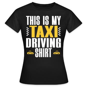 Conducteur De Taxi Chauffeur de Taxi - T-shirt Femme - noir - Devant - AI Model Female 172 dark (172cm)
