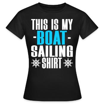Seaman Boat Driver Captain - Women's T-Shirt - black - Front - AI Model Female 172 dark (172cm)